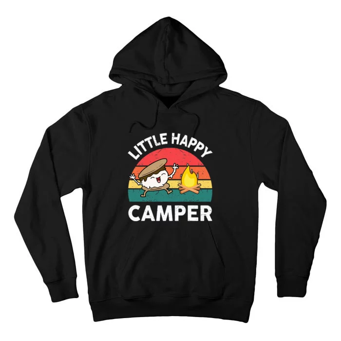 Little Happy Camper Funny Smore Camping Tall Hoodie