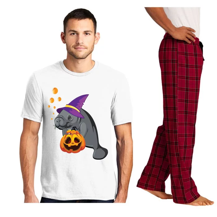 Lazy Halloween Costume Pumpkin Sea Cow Witch Hat Pajama Set