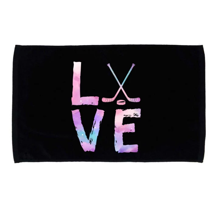 Love Hockey Color Design Microfiber Hand Towel