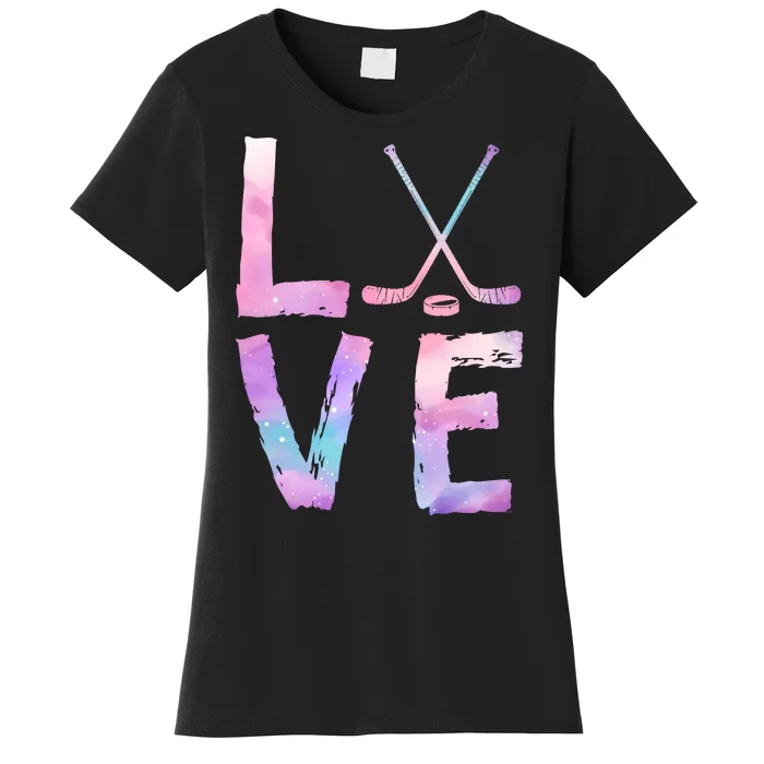 Love Hockey Color Design Women's T-Shirt