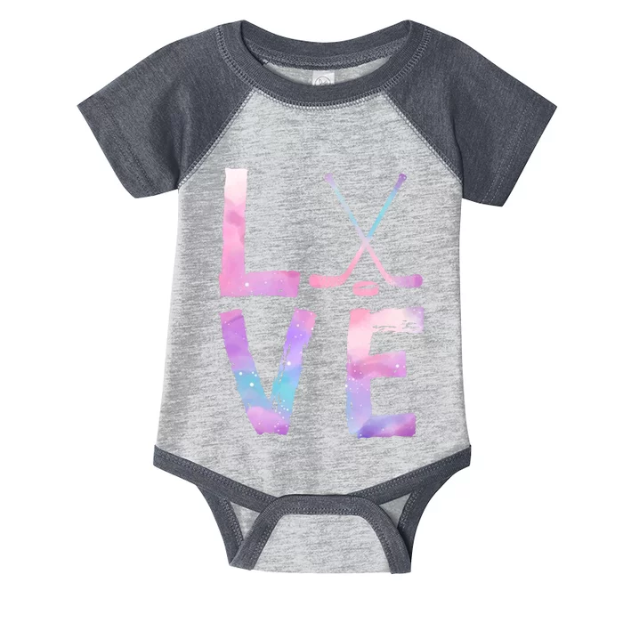 Love Hockey Color Design Infant Baby Jersey Bodysuit