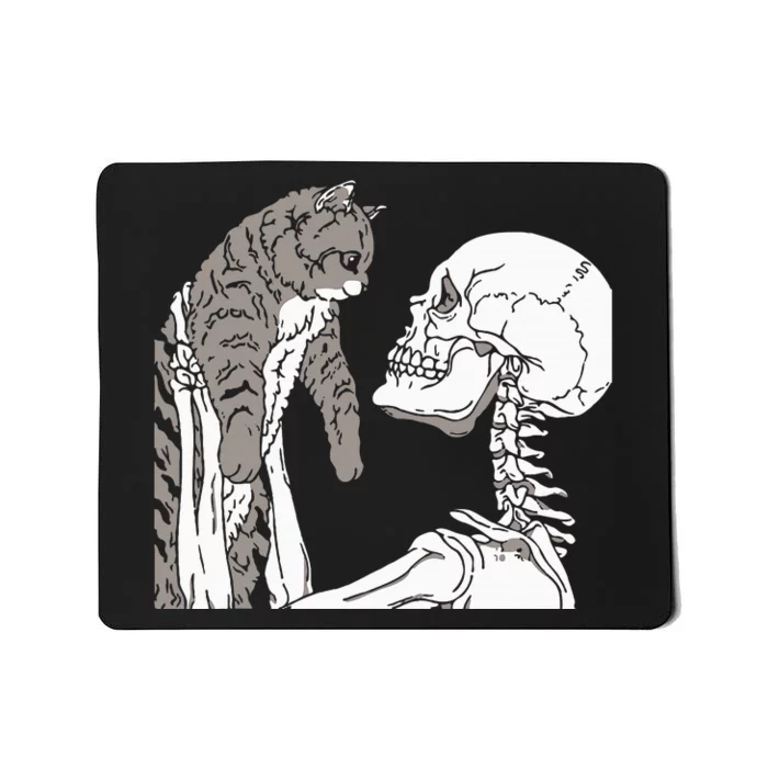 Lazy Halloween Costume Skeleton Cat Skull Mousepad