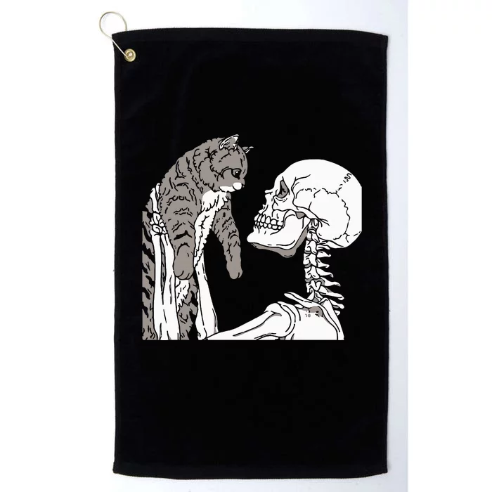 Lazy Halloween Costume Skeleton Cat Skull Platinum Collection Golf Towel