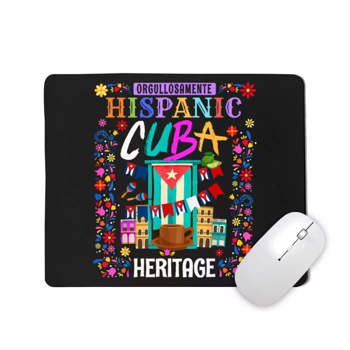 Latin Heritage Cuban Flag Outfit Idea For Women & Cuba Flag Mousepad