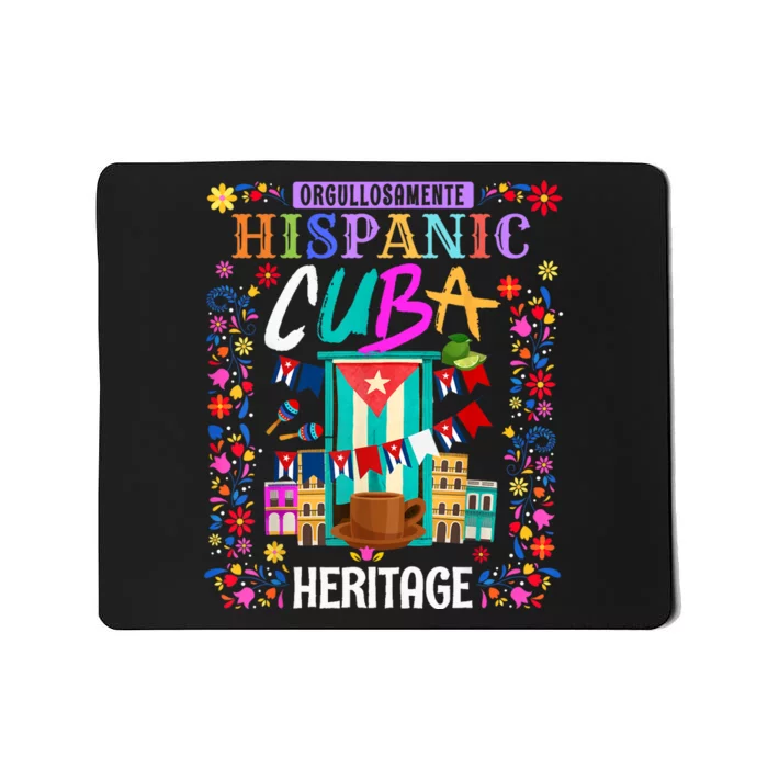 Latin Heritage Cuban Flag Outfit Idea For Women & Cuba Flag Mousepad