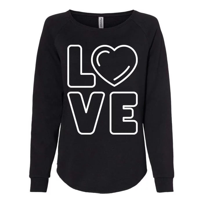 Love Heart Cute Romantic Gift Womens California Wash Sweatshirt