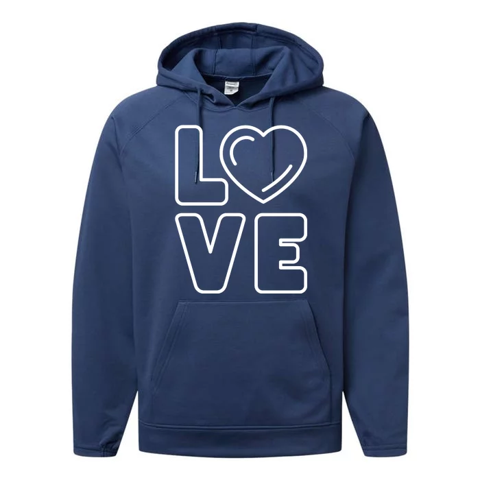 Love Heart Cute Romantic Gift Performance Fleece Hoodie