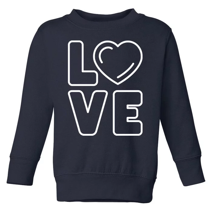 Love Heart Cute Romantic Gift Toddler Sweatshirt