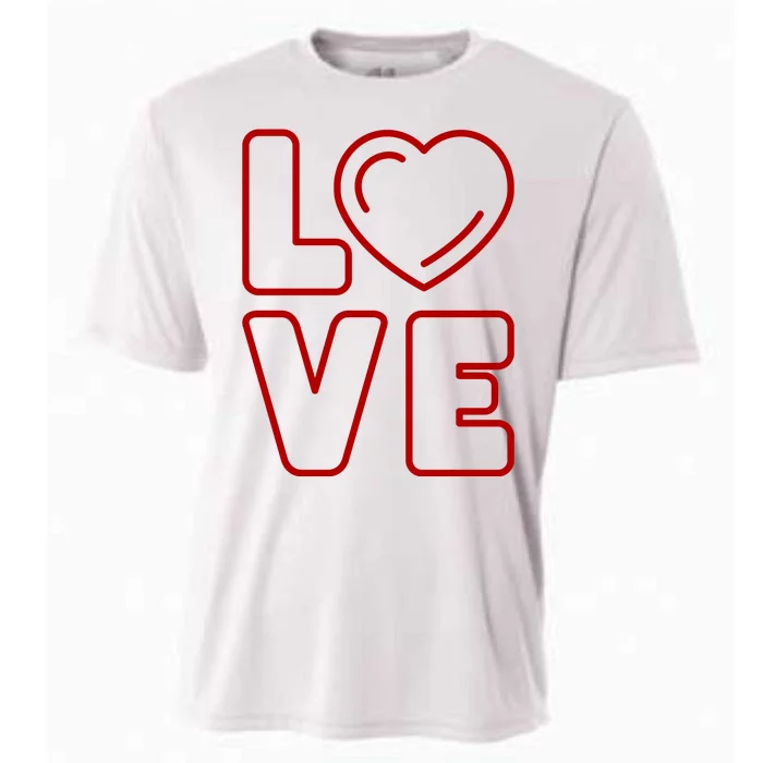 Love Heart Cute Romantic Gift Cooling Performance Crew T-Shirt