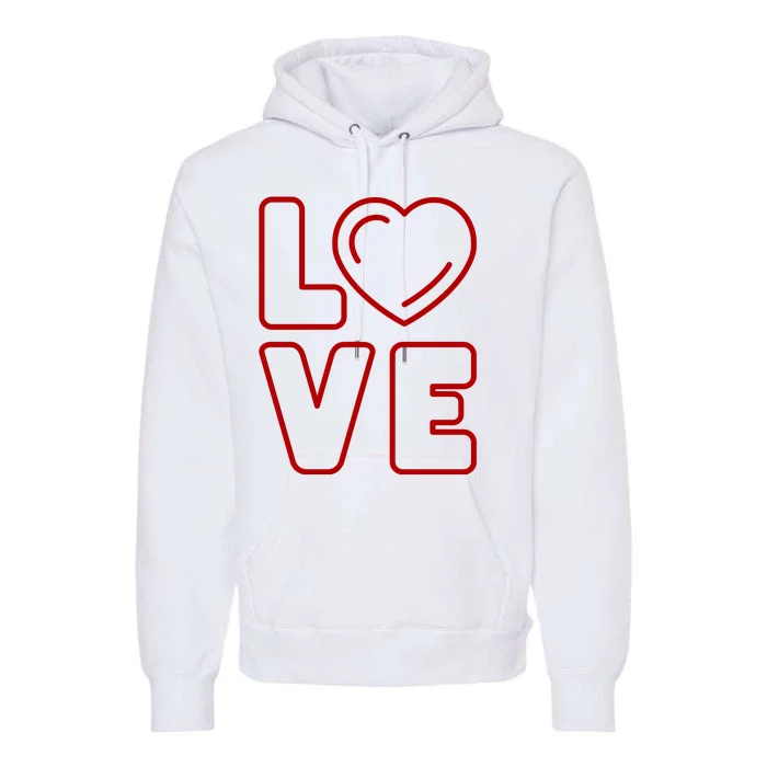 Love Heart Cute Romantic Gift Premium Hoodie