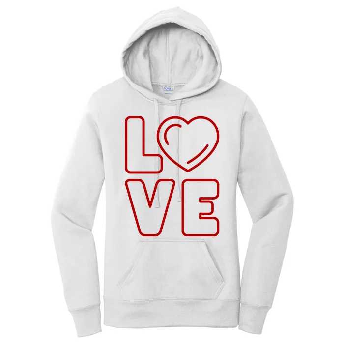 Love Heart Cute Romantic Gift Women's Pullover Hoodie