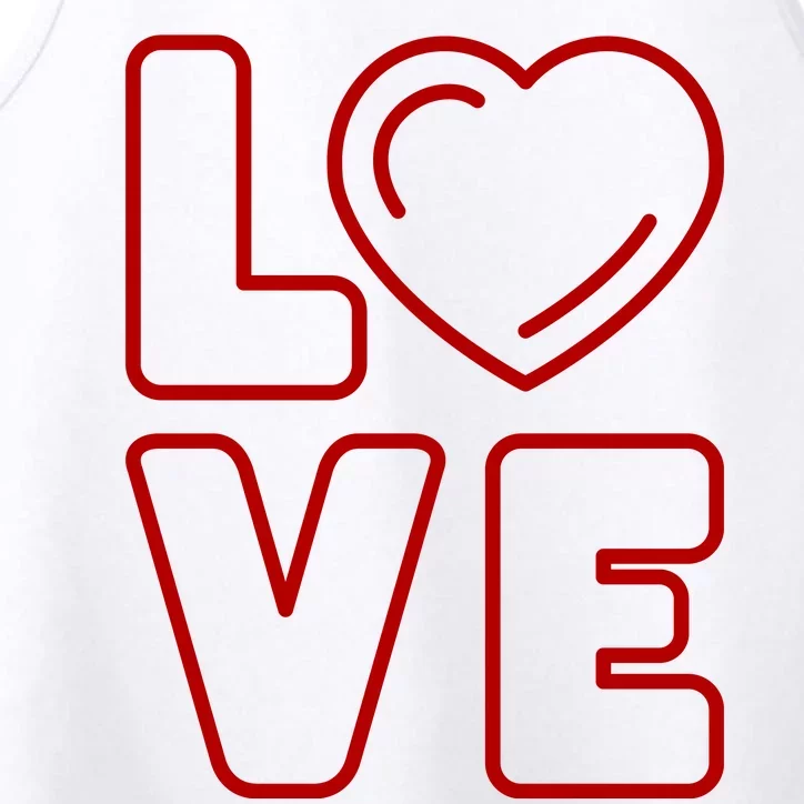 Love Heart Cute Romantic Gift Performance Tank