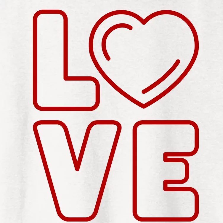 Love Heart Cute Romantic Gift Women's Crop Top Tee