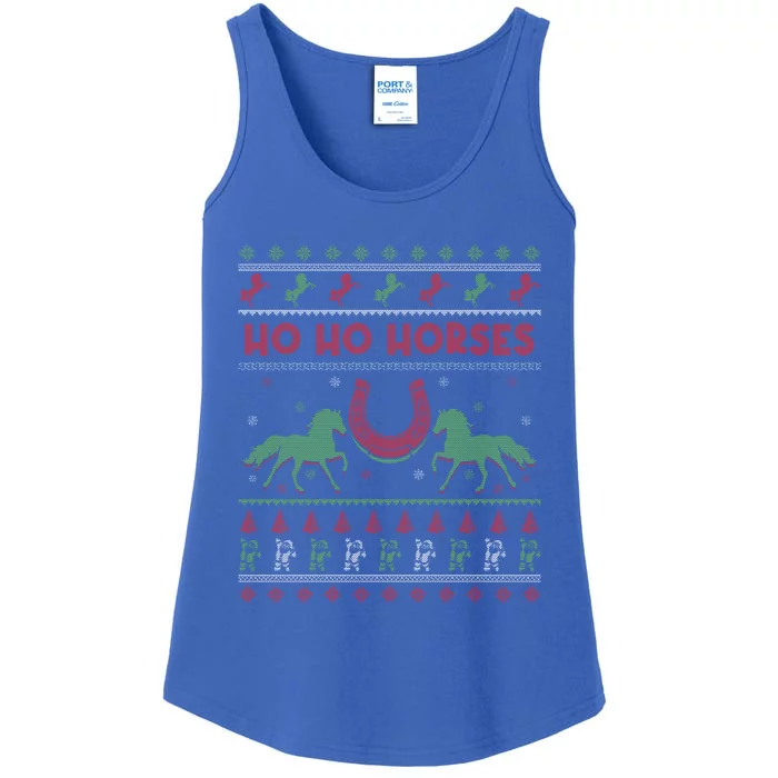 Love Horse Cute Funny Christmas Santa Ugly Christmas Gift Ladies Essential Tank