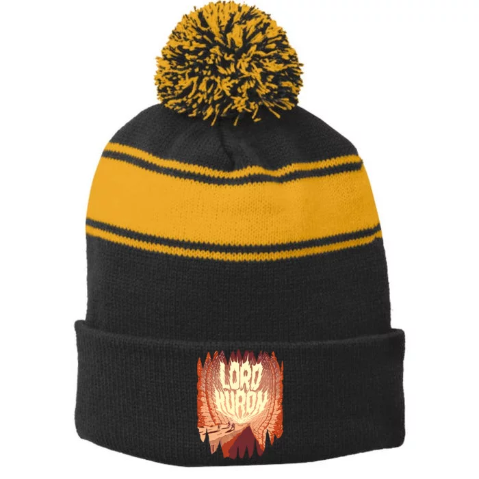 Lord Huron Cave Stripe Pom Pom Beanie