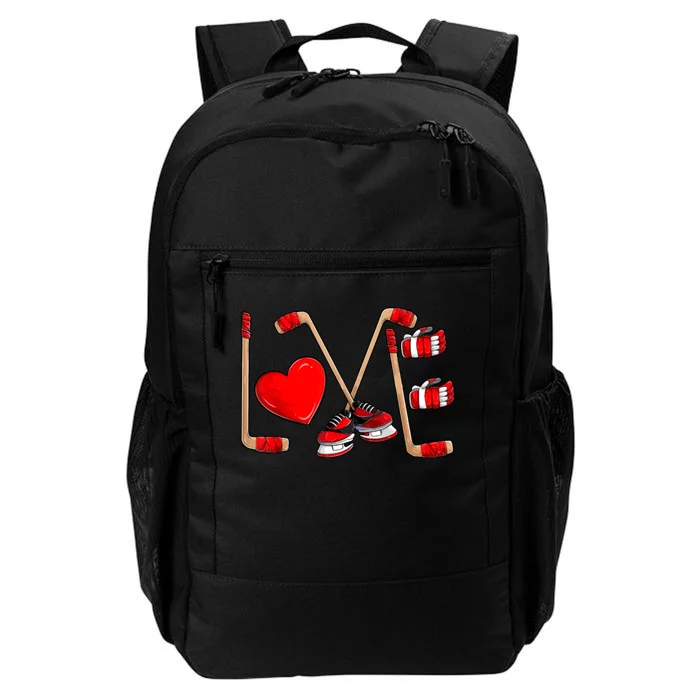 Love Hockey Cute Valentines Daily Commute Backpack