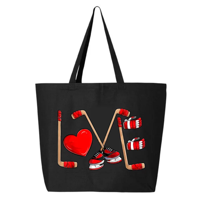 Love Hockey Cute Valentines 25L Jumbo Tote