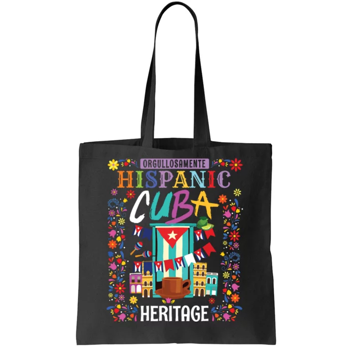 Latin Heritage Cuban Flag Outfit Idea For Women & Cuba Flag Tote Bag