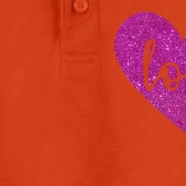 Love Heart Cute Valentine Dry Zone Grid Performance Polo