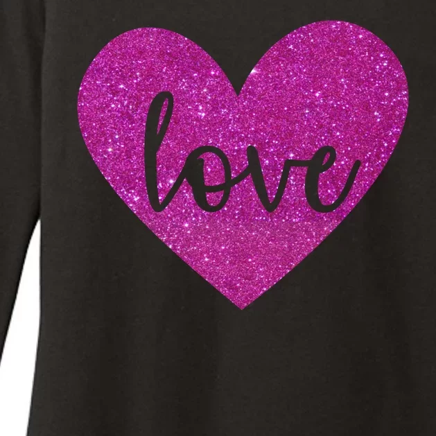 Love Heart Cute Valentine Womens CVC Long Sleeve Shirt