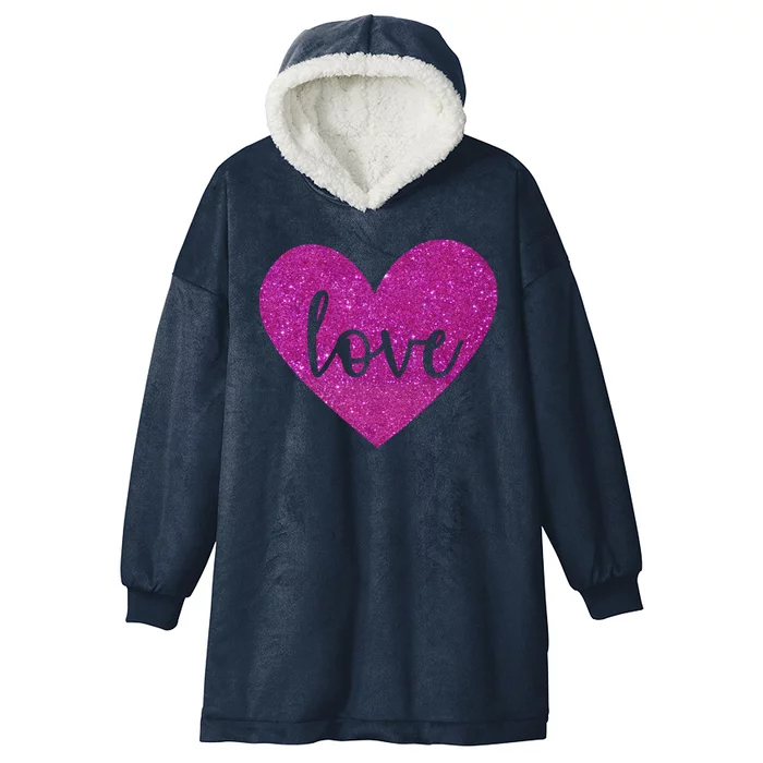 Love Heart Cute Valentine Hooded Wearable Blanket