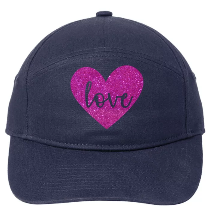 Love Heart Cute Valentine 7-Panel Snapback Hat