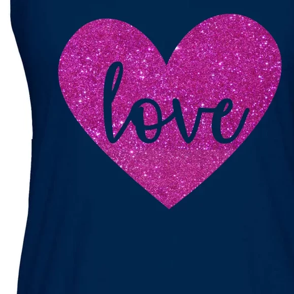 Love Heart Cute Valentine Ladies Essential Flowy Tank