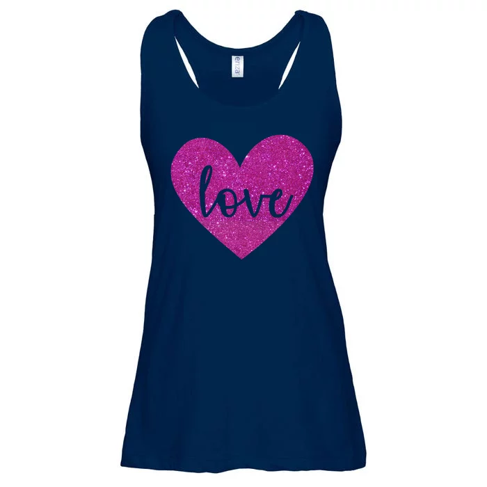 Love Heart Cute Valentine Ladies Essential Flowy Tank