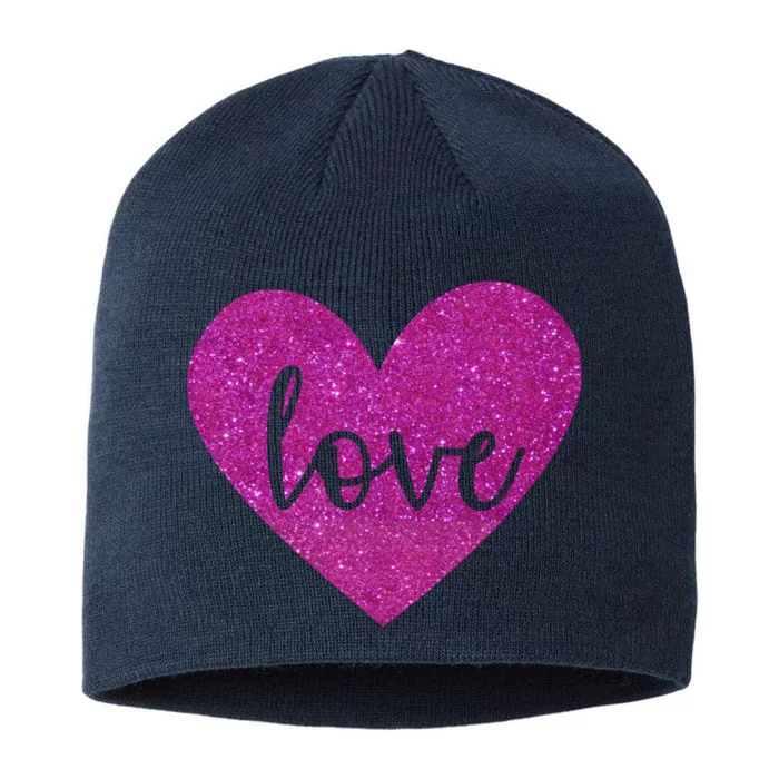 Love Heart Cute Valentine 8 1/2in Sustainable Knit Beanie