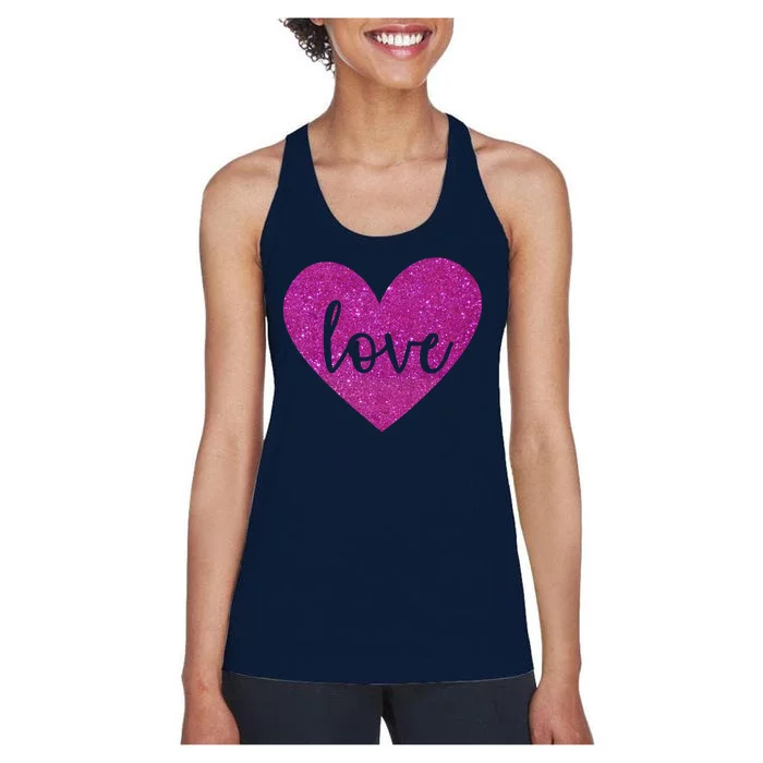 Love Heart Cute Valentine Women's Racerback Tank