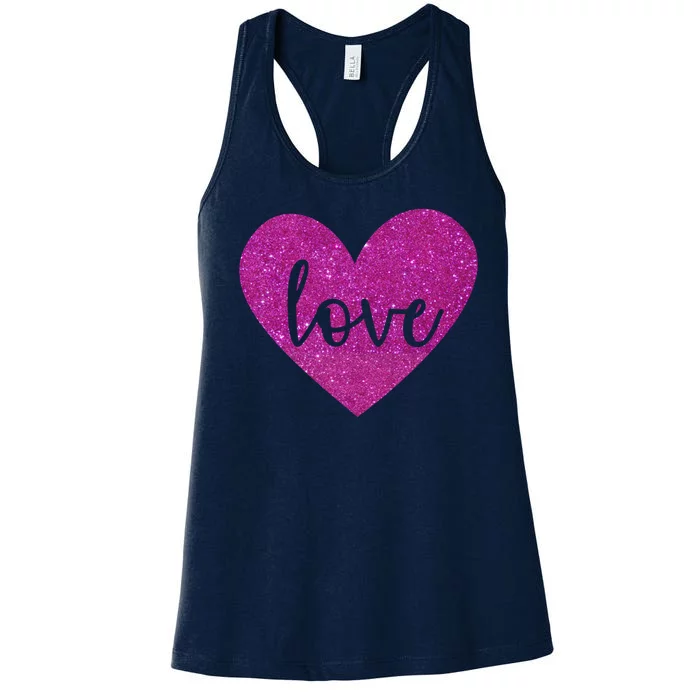 Love Heart Cute Valentine Women's Racerback Tank