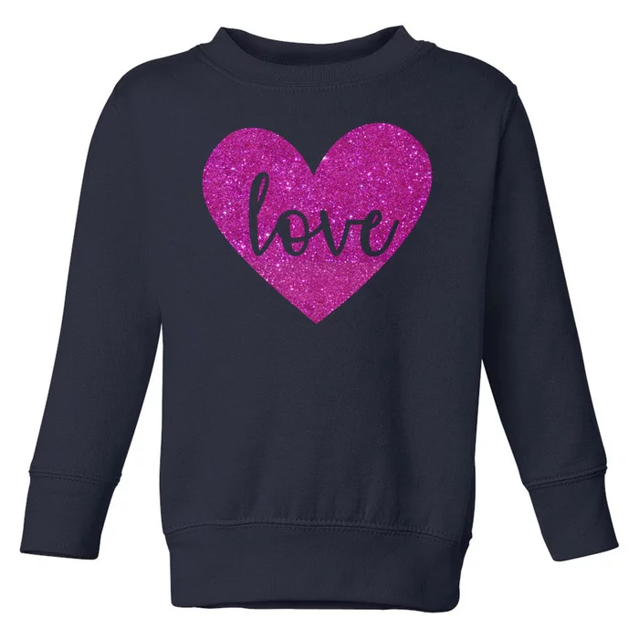 Love Heart Cute Valentine Toddler Sweatshirt