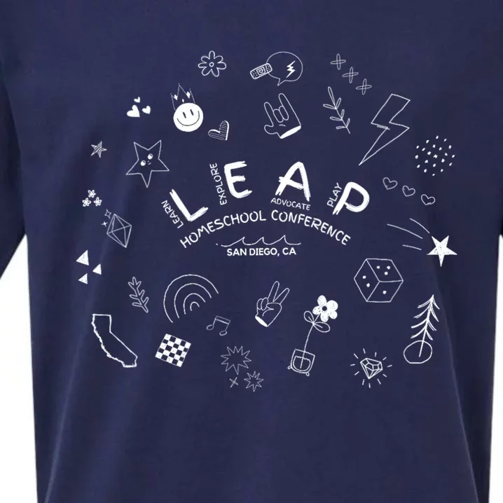 Leap Homeschool Conference Merch White Print Sueded Cloud Jersey T-Shirt