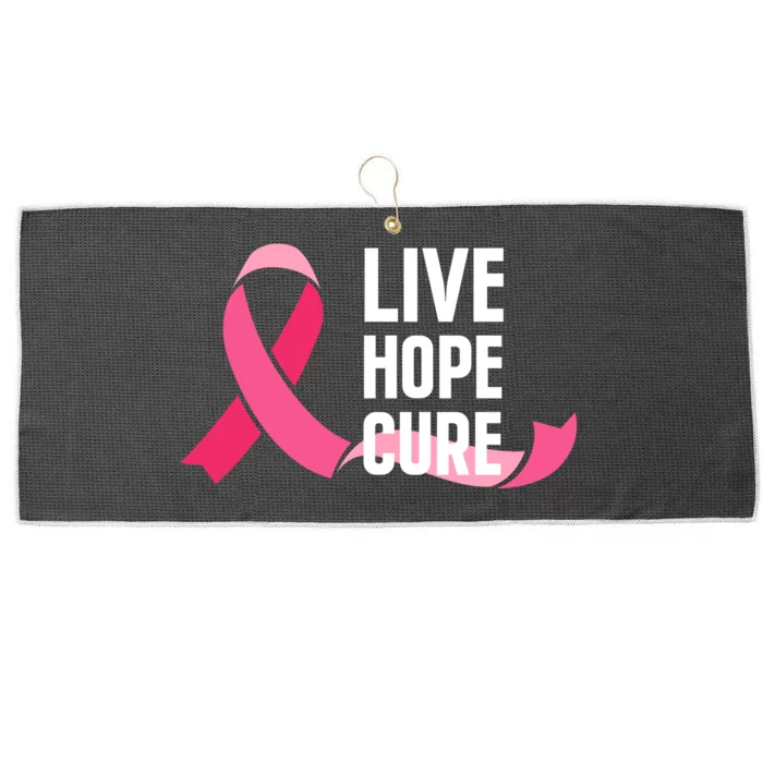 Live Hope Cure Breast Cancer Awareness Ribbon Large Microfiber Waffle Golf Towel