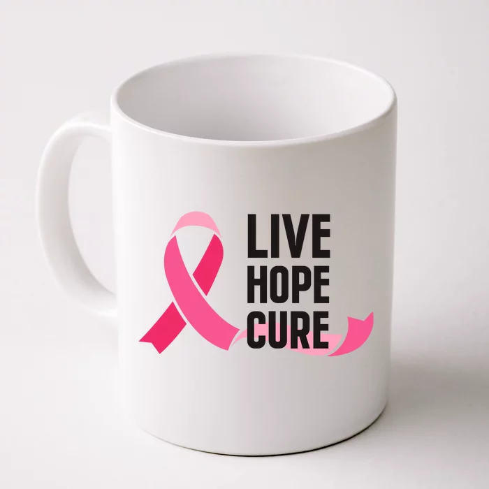 Live Hope Cure Breast Cancer Awareness Ribbon Front & Back Coffee Mug