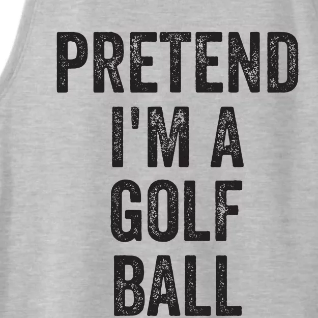 Lazy Halloween Costume Gift Pretend Im A Golf Ball Ladies Tri-Blend Wicking Tank