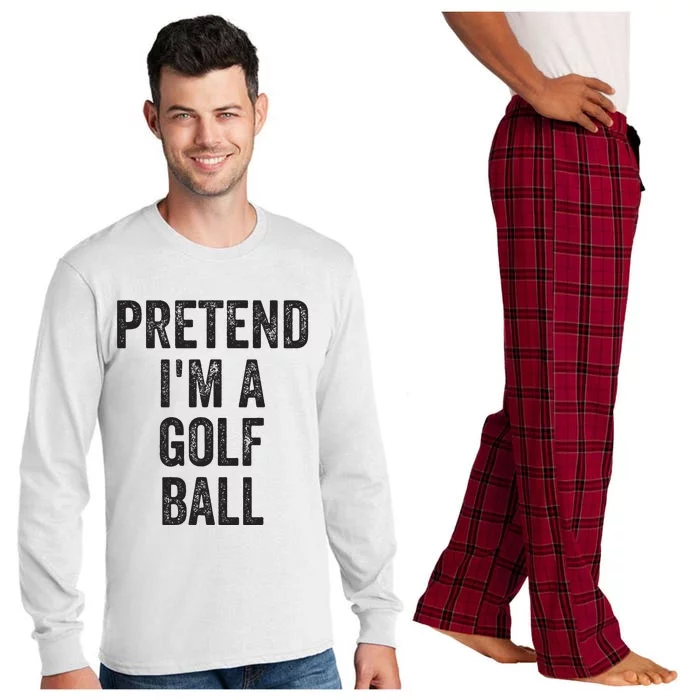 Lazy Halloween Costume Gift Pretend Im A Golf Ball Long Sleeve Pajama Set