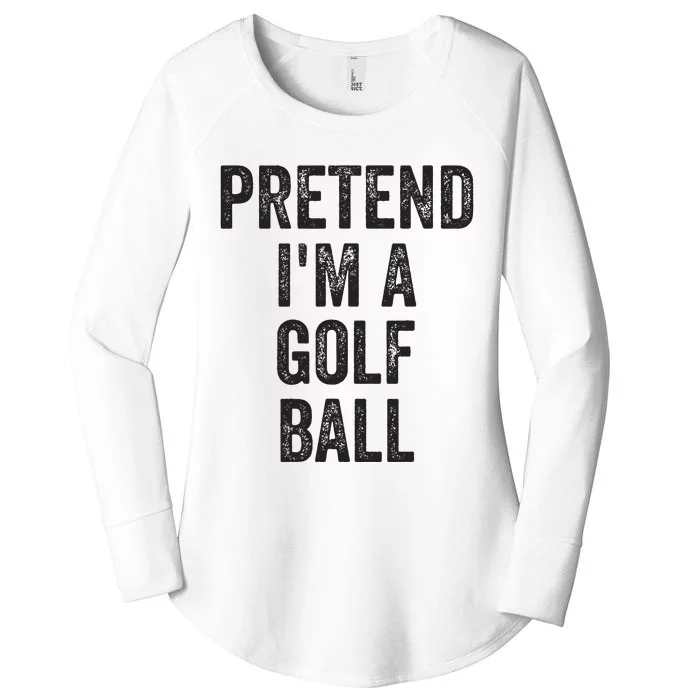 Lazy Halloween Costume Gift Pretend Im A Golf Ball Women's Perfect Tri Tunic Long Sleeve Shirt