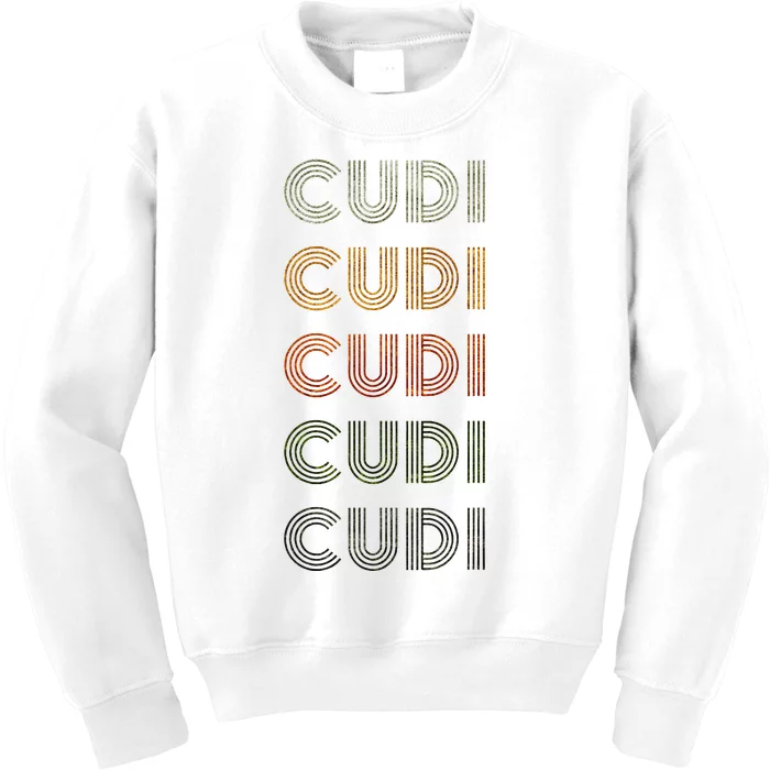 Love Heart Cudi Grunge Vintage Style Black Cudi Kids Sweatshirt