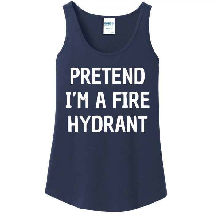 Lazy Halloween Costume Shirt Gift Pretend I'm A Fire Hydrant Ladies Essential Tank