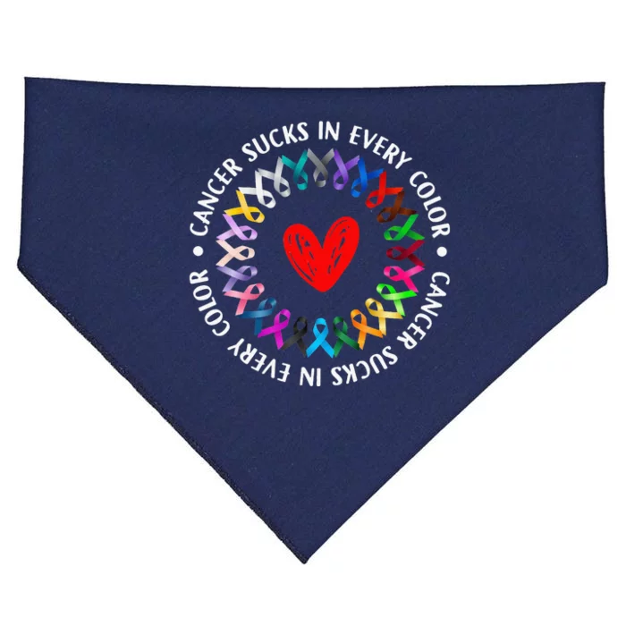 Love Hope Cure Cancer Awareness World Cancer USA-Made Doggie Bandana