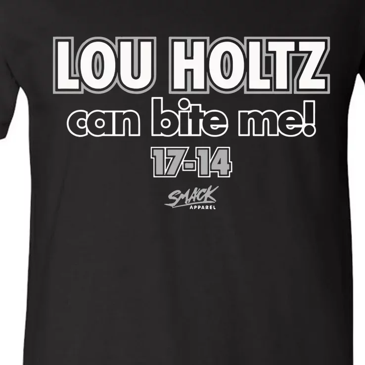 Lou Holtz Can Bite Me V-Neck T-Shirt