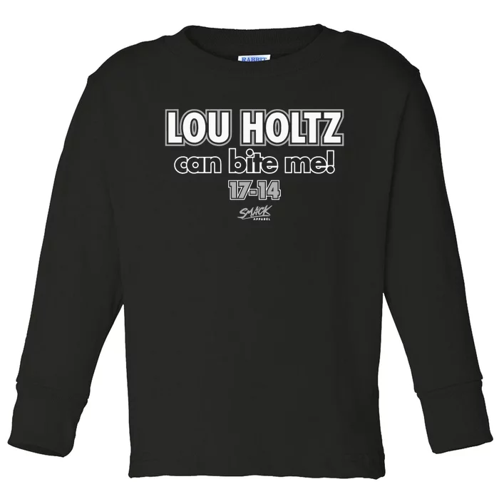 Lou Holtz Can Bite Me Toddler Long Sleeve Shirt