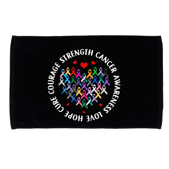 Love Hope Cure Cancer Awareness World Cancer Microfiber Hand Towel