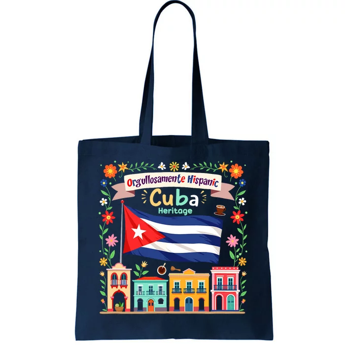 Latin Heritage Cuban Flag Outfit Idea For Wo & Cuba Flag Tote Bag