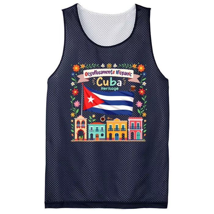 Latin Heritage Cuban Flag Outfit Idea For Wo & Cuba Flag Mesh Reversible Basketball Jersey Tank