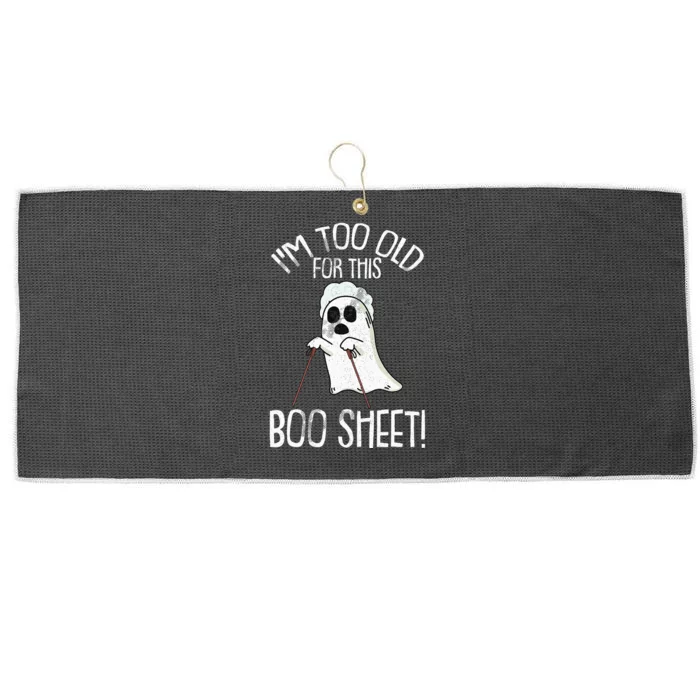 Lazy Halloween Costume Ghost Funny and Relatable Design Large Microfiber Waffle Golf Towel