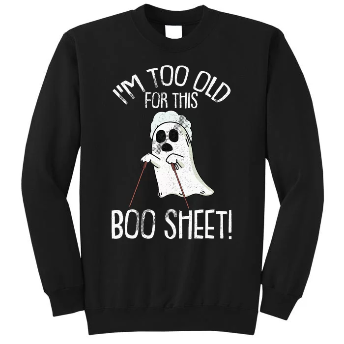 Lazy Halloween Costume Ghost Funny and Relatable Design Tall Sweatshirt