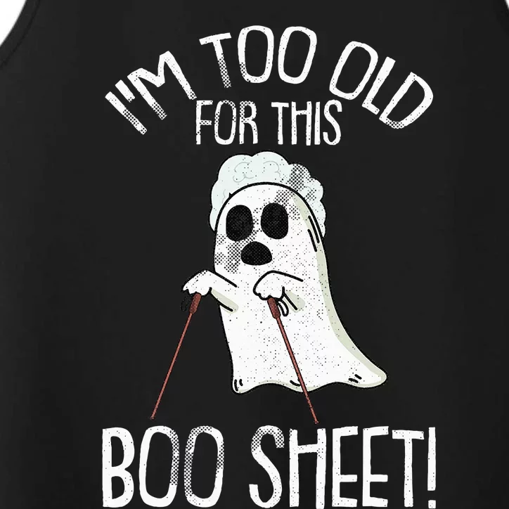 Lazy Halloween Costume Ghost Funny and Relatable Design Performance Tank