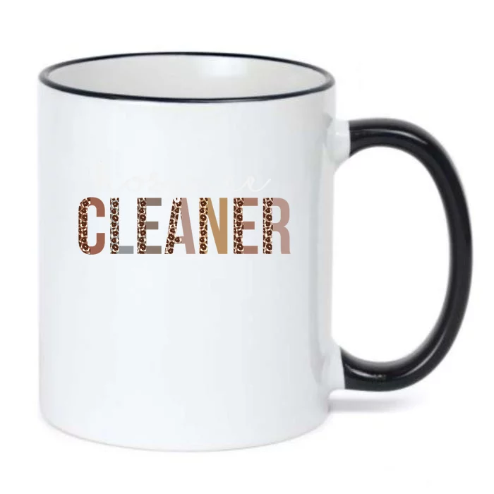 Leopard Hospital Cleaner Appreciation Healthcare Workers Gift Black Color Changing Mug